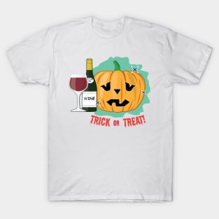 Drinking Halloween Pumpkin - Funny T-Shirt